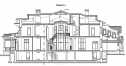 Проект трёхэтажного дома в стиле барокко из кирпича с кабинетом, цоколем и библиотекой с площадью до 1400 кв м - VR-57